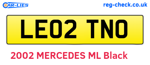LE02TNO are the vehicle registration plates.
