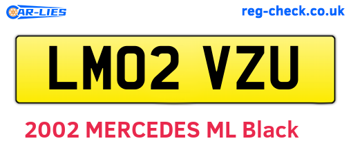 LM02VZU are the vehicle registration plates.