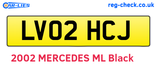 LV02HCJ are the vehicle registration plates.