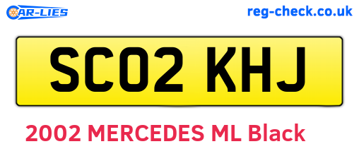 SC02KHJ are the vehicle registration plates.