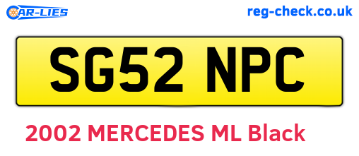 SG52NPC are the vehicle registration plates.