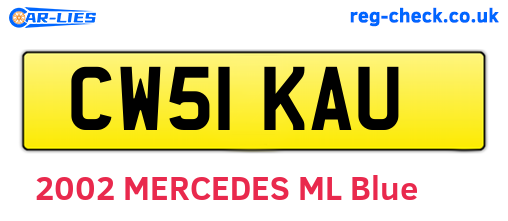 CW51KAU are the vehicle registration plates.