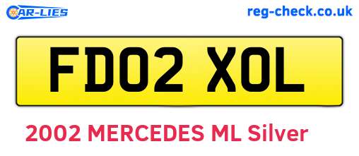 FD02XOL are the vehicle registration plates.