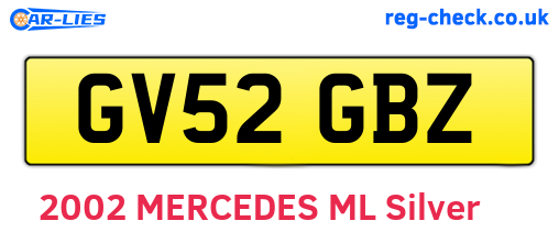 GV52GBZ are the vehicle registration plates.