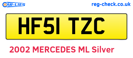 HF51TZC are the vehicle registration plates.