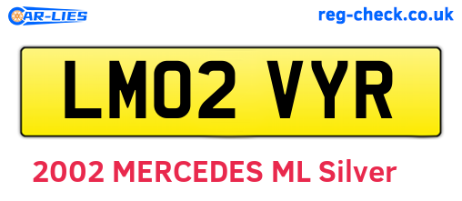 LM02VYR are the vehicle registration plates.