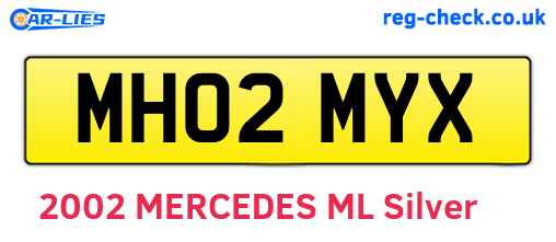 MH02MYX are the vehicle registration plates.