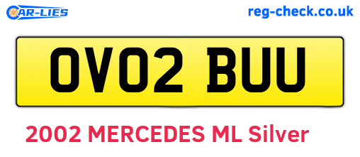 OV02BUU are the vehicle registration plates.
