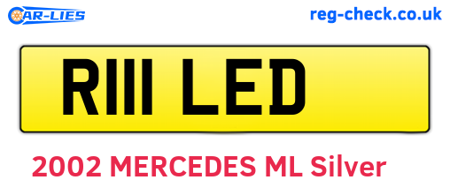 R111LED are the vehicle registration plates.