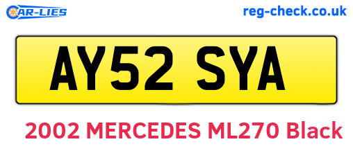AY52SYA are the vehicle registration plates.