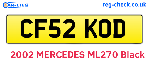 CF52KOD are the vehicle registration plates.