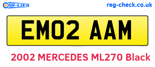 EM02AAM are the vehicle registration plates.