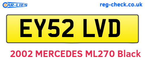 EY52LVD are the vehicle registration plates.