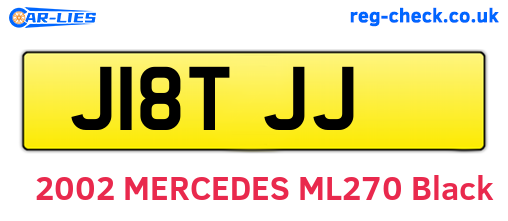 J18TJJ are the vehicle registration plates.