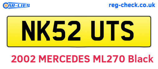 NK52UTS are the vehicle registration plates.