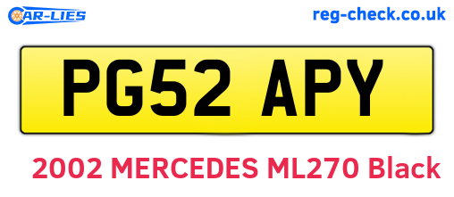 PG52APY are the vehicle registration plates.