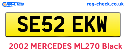 SE52EKW are the vehicle registration plates.