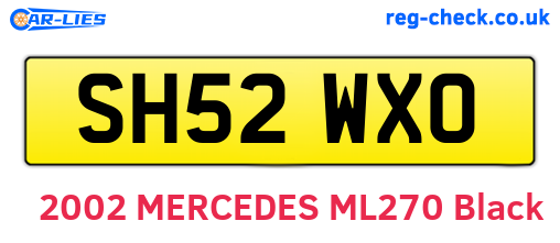 SH52WXO are the vehicle registration plates.