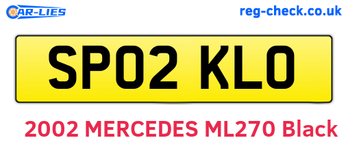SP02KLO are the vehicle registration plates.
