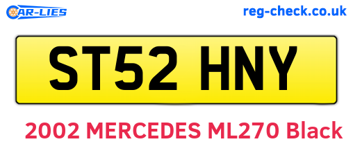 ST52HNY are the vehicle registration plates.