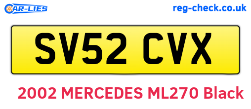 SV52CVX are the vehicle registration plates.