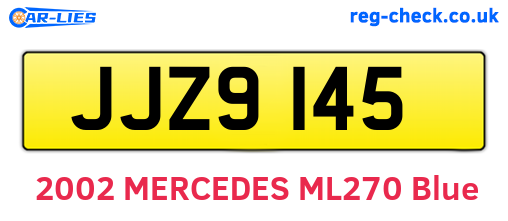 JJZ9145 are the vehicle registration plates.