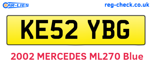 KE52YBG are the vehicle registration plates.