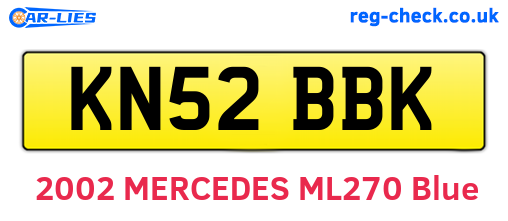 KN52BBK are the vehicle registration plates.