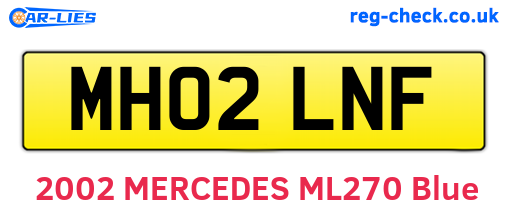 MH02LNF are the vehicle registration plates.