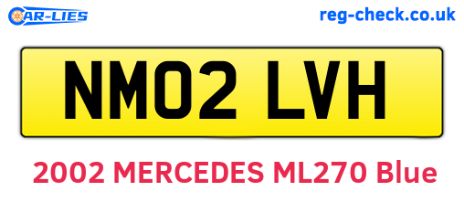 NM02LVH are the vehicle registration plates.
