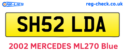 SH52LDA are the vehicle registration plates.