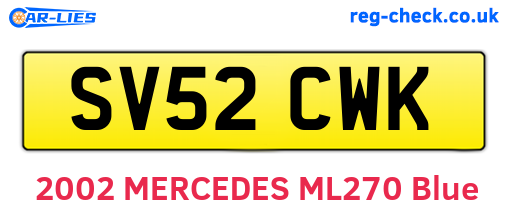 SV52CWK are the vehicle registration plates.