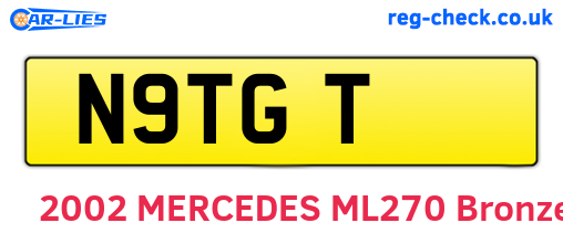 N9TGT are the vehicle registration plates.
