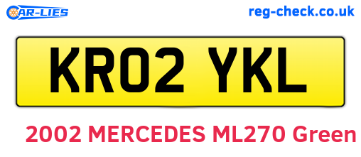 KR02YKL are the vehicle registration plates.