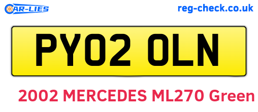 PY02OLN are the vehicle registration plates.