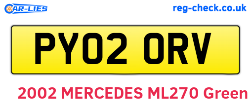 PY02ORV are the vehicle registration plates.