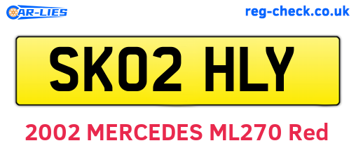 SK02HLY are the vehicle registration plates.