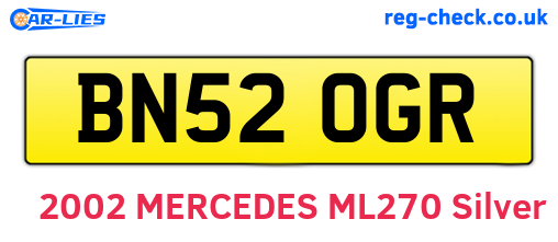 BN52OGR are the vehicle registration plates.