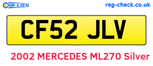 CF52JLV are the vehicle registration plates.