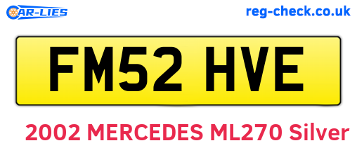 FM52HVE are the vehicle registration plates.