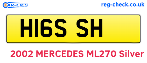 H16SSH are the vehicle registration plates.