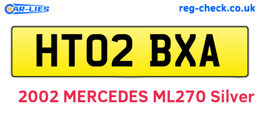 HT02BXA are the vehicle registration plates.