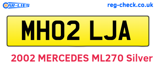 MH02LJA are the vehicle registration plates.