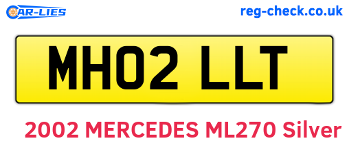 MH02LLT are the vehicle registration plates.