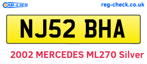 NJ52BHA are the vehicle registration plates.