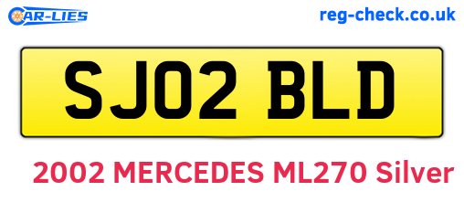 SJ02BLD are the vehicle registration plates.