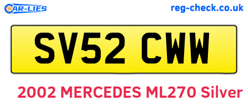 SV52CWW are the vehicle registration plates.