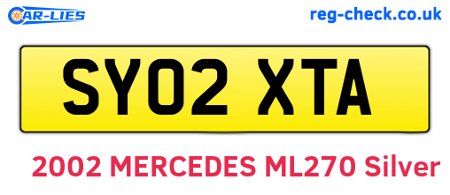 SY02XTA are the vehicle registration plates.