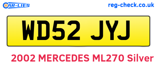 WD52JYJ are the vehicle registration plates.