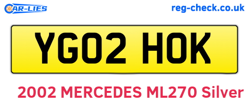 YG02HOK are the vehicle registration plates.